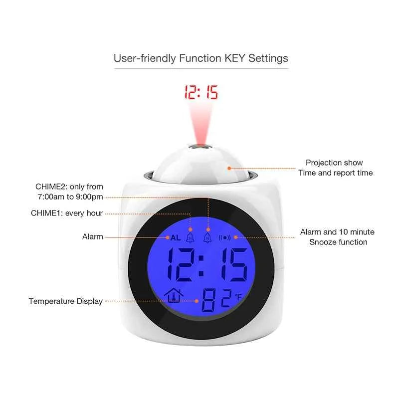 GentleRise™ Projection Alarm Clock